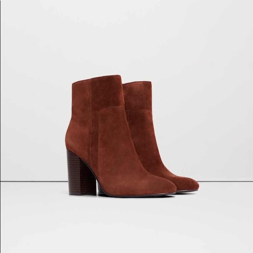 Mango Real Leather Ankle Boots